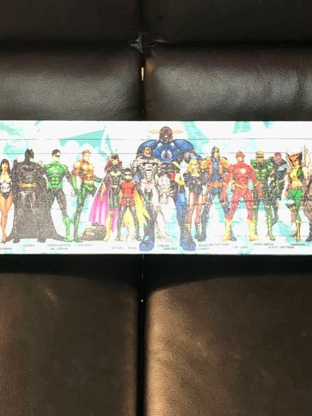 DC Heroes height comparison print canvas wall art